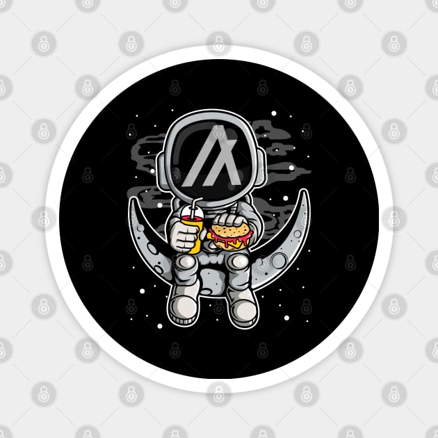 Astronaut Fastfood  Algorand ALGO Coin To The Moon Crypto Token Cryptocurrency Wallet Birthday Gift For Men Women Magnet by Thingking About